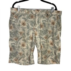 V46 Mens Performance Golf Shorts Tropical Beige Print Size‎ 36